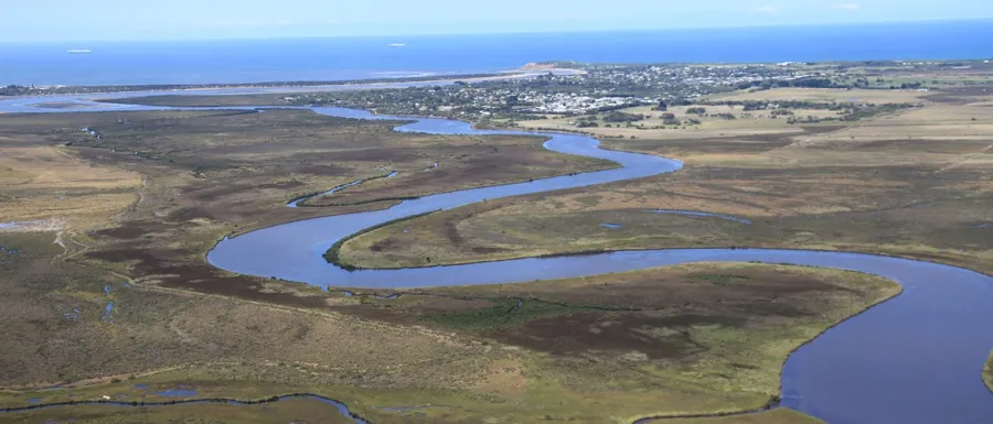 Connewarre looking toward the Barwon Heads township Connewarre looking toward the Barwon Heads township