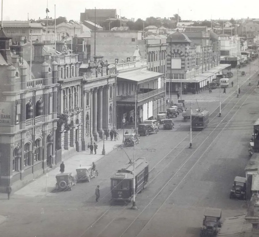 Moorabool street looking north C1915 Image: Geelong Heritage Centre Main Photographic Collection Moorabool street looking north C1915 Image: Geelong Heritage Centre Main Photographic Collection