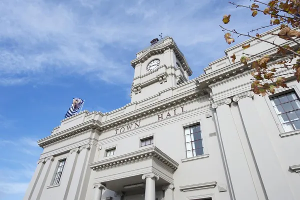 Geelong West town hall Geelong West town hall facade