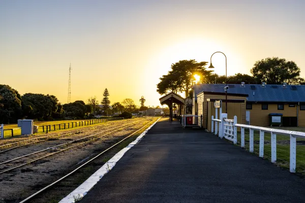 Queenscliff Railway Station at sunrise Queenscliff Railway Station