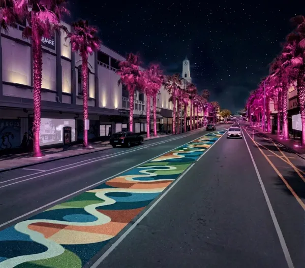 An artist's impression of the Moorabool Street upgrades An artist's impression of the Moorabool Street upgrades