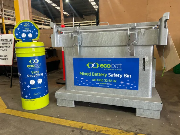Vape and battery recycling bins Vape and battery recycling bins