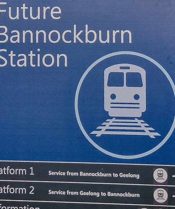 Bannockburn station sign Bannockburn station sign