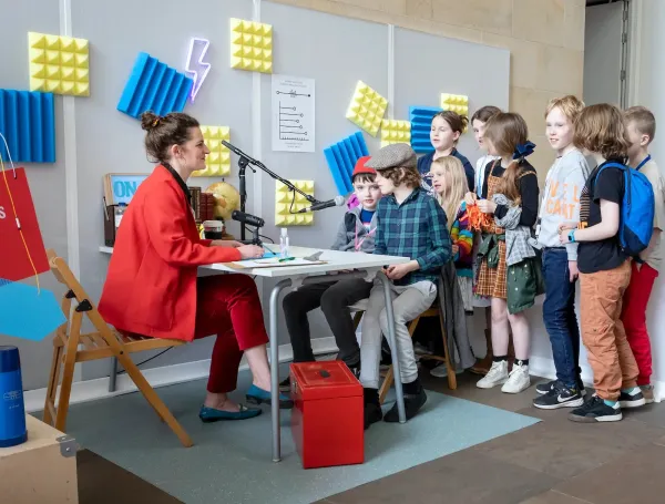 Children participating in the Expert Radio Lab Children participating in the Expert Radio Lab